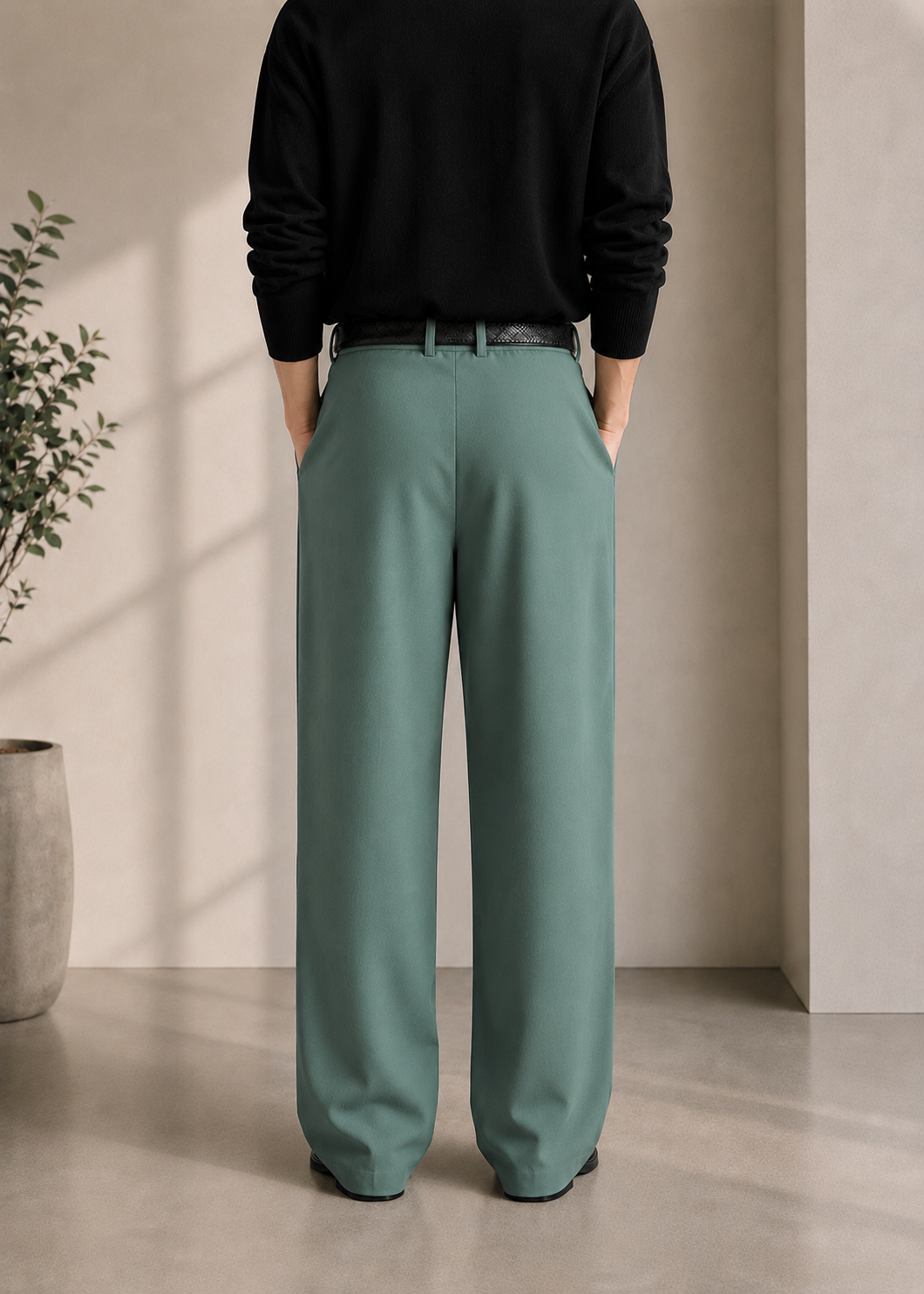 Sea Green Korean Pant