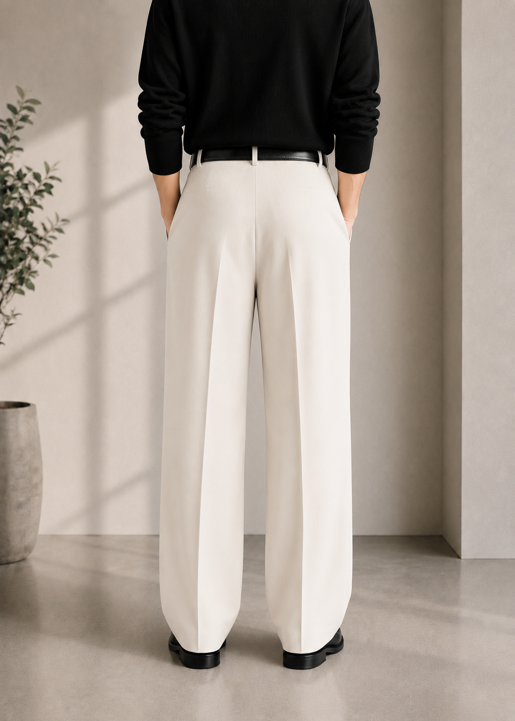 Off White Korean Pant