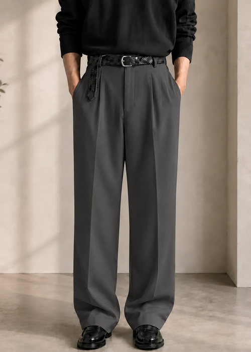 Charcoal Gray Korean Pant