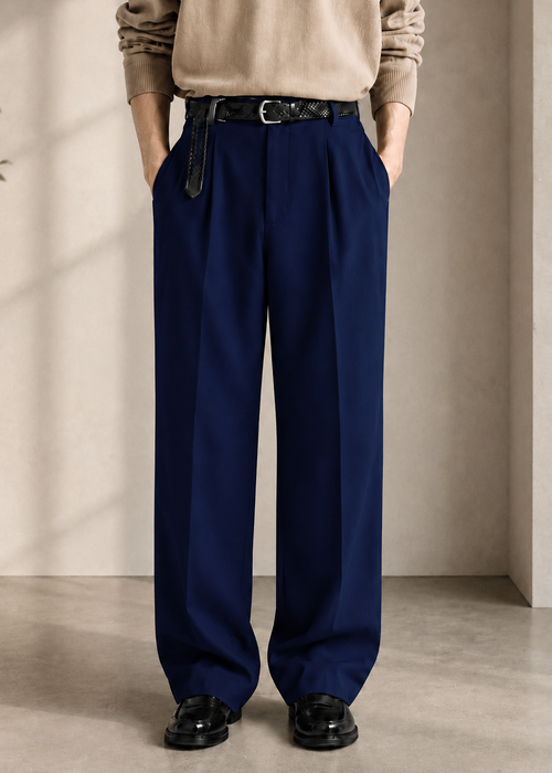 Navy Blue Korean Pant