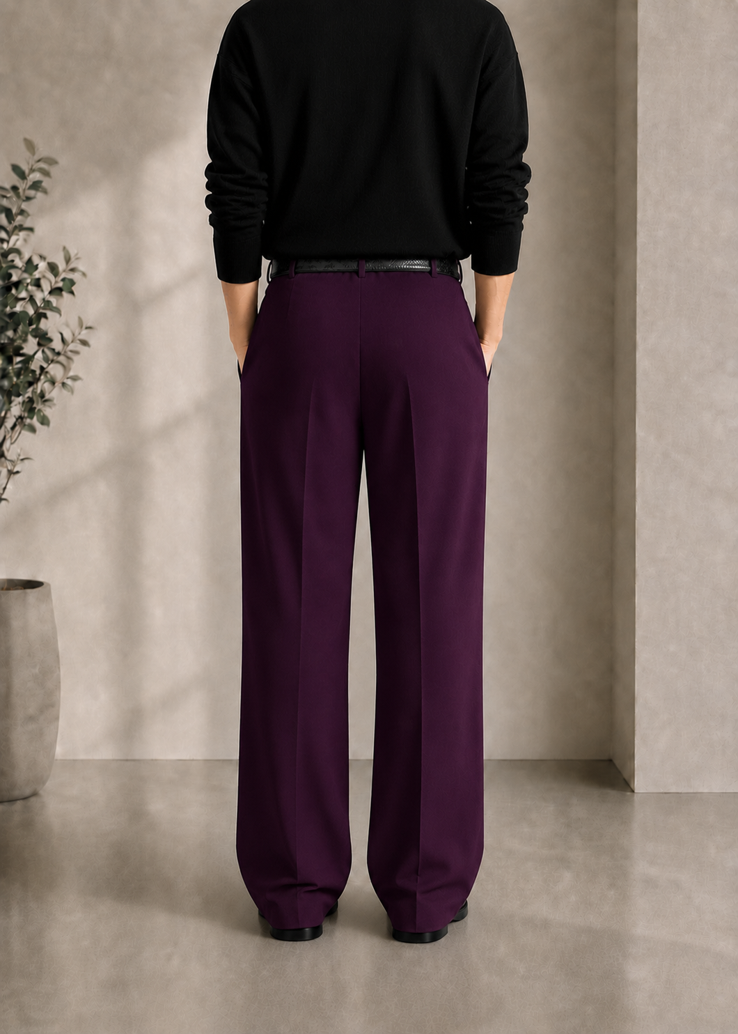 Purple Wine Korean Pant